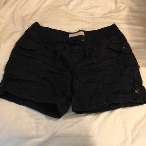 No boundaries ruched black shorts